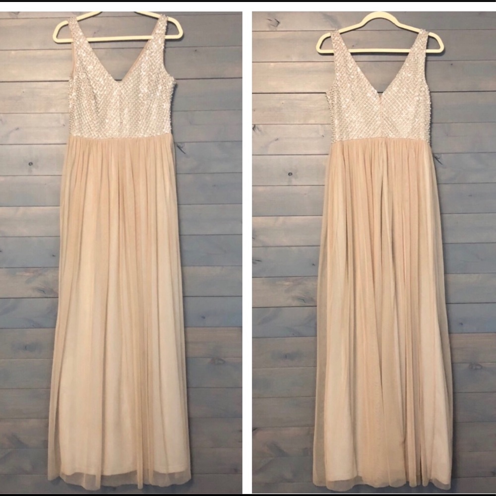 Adrianna Papell Embellished Bodice Gown